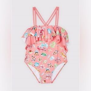 Size 7 Girls Mayoral Coral Sea Adventure Kids Swim One Piece